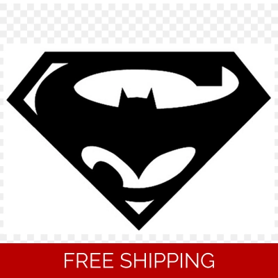 Superman Batman Combo Morph S Logo Die Cut Vinyl Decal sticker Superman Batman Combo Morph S Logo Die Cut Vinyl Decal sticker